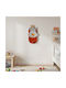 Oxygen Kids Wall Hanger Single Hook Wooden Gray 10x15cm