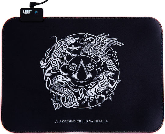 Deltaco L33T Assassin's Creed Valhalla Mauspad Mittel (355mm) mit RGB-Beleuchtung Schwarz 1830145