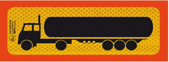 Auto Gs Semn de avertizare camion Sticker Decal pentru rezervor atașat 50x20cm