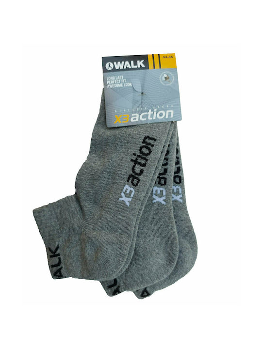 Walk Socks 3Pack V22-49-49-49 Grey