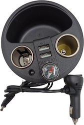 Andowl Q-T179 Φορτιστής Αυτοκινήτου με Θύρες 2xUSB-A και Καλώδιο Ενσωματωμένο