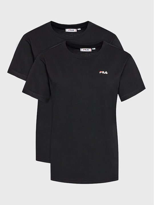 Fila Bari Women's Athletic T-shirt Black 2Pack