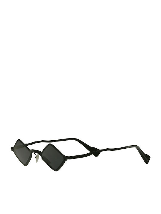 Kuboraum Unisex Sunglasses with Black Frame and Black Lens