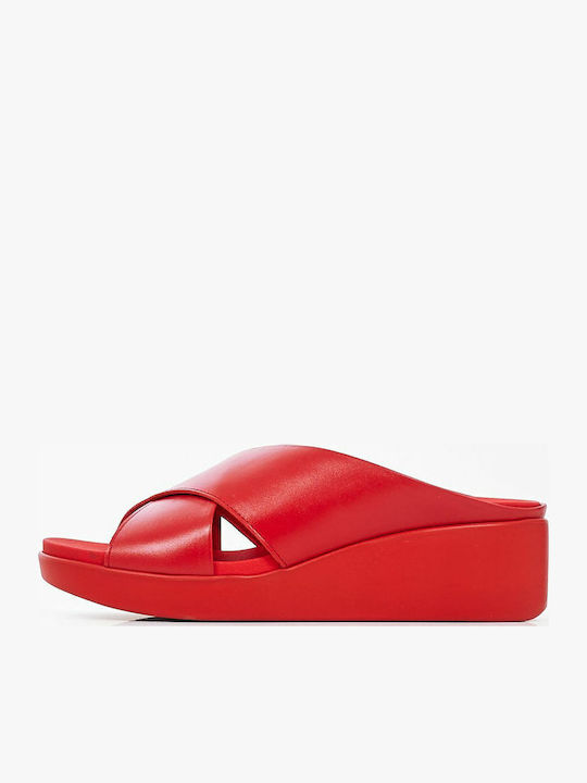 Pepe Menargues Women's Leather Platform Shoes Red