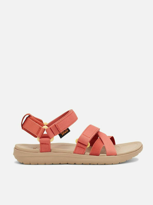 Teva Women's Flat Sandals Sporty in Pink Color
