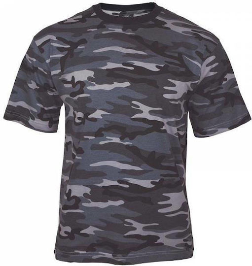 Mil-Tec Short Sleeve T-shirt 100% Cotton Gray Tarn Dark Camo