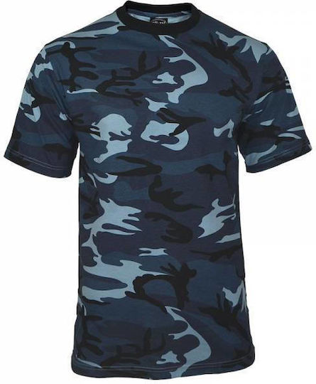 Mil-Tec T-shirt Militär 100% Baumwolle in Blau Farbe Tarnhimmel