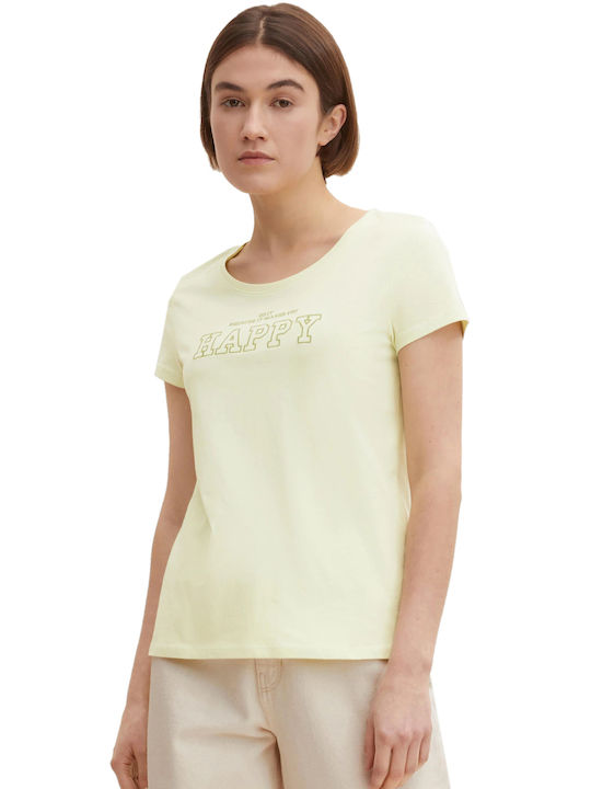 Tom Tailor Sommerlich Damen Baumwolle Bluse Kurzärmelig Soft Jade Green