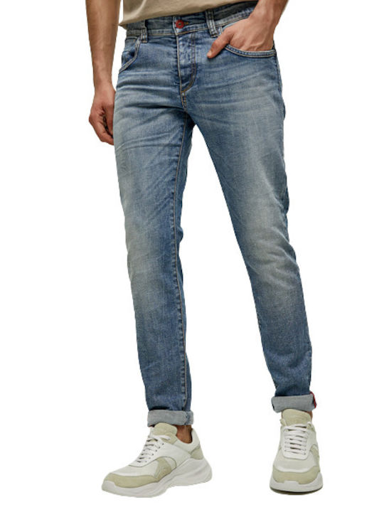 Edward Jeans Kendrix-Jap Ανδρικό Παντελόνι Τζιν Ελαστικό σε Slim Εφαρμογή Γαλάζιο