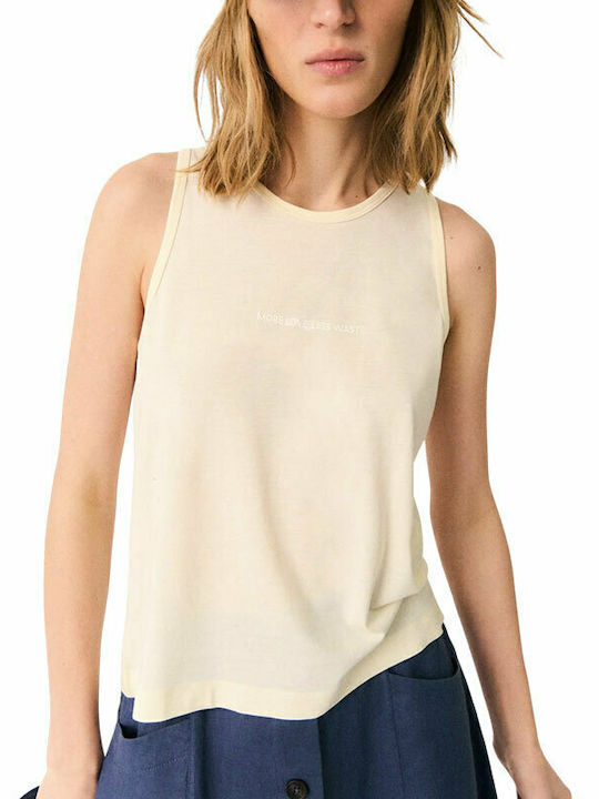 Ecoalf Tita Women's Summer Blouse Sleeveless Cream