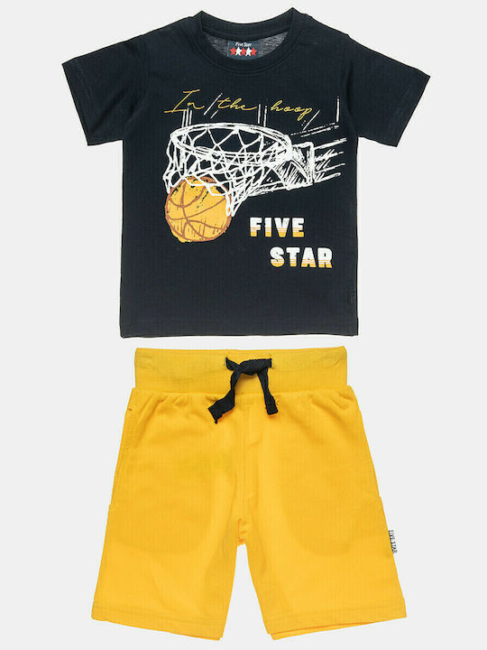 Kids' Set with Shorts Summer 2pcs Navy Blue Five Star