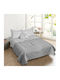 Kipper Sam Coverlet Queen Size Microfiber Grey - Light Grey 220x240cm