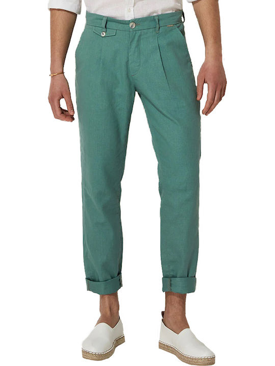 Stefan Fashion Trousers Chino in Slim Fit Green