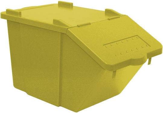 TTS Cleaning Plastic Waste Bin 45lt Yellow