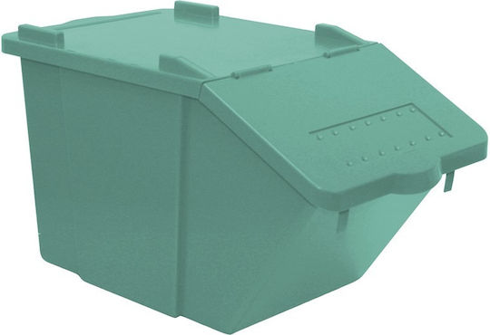 TTS Cleaning Plastic Waste Bin 45lt Green