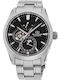 Orient Star Ανδρικό Ρολόι 41mm Χρονογράφος Αυτόματο με Ασημί Μεταλλικό Μπρασελέ