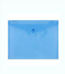 Donau Folder with Button for Paper A5 Blue