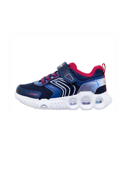 Geox Παιδικά Sneakers Ανατομικά με Φωτάκια για Αγόρι Navy Μπλε