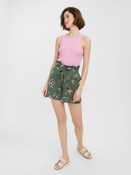 Vero Moda Laurel Γυναικείο Ψηλόμεσο Σορτς Χακί