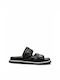 Michael Kors Leather Women's Flat Sandals in Black Color