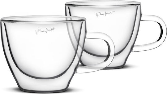 Lamart Set of Cups Cappuccino Glass Transparent 190ml 2pcs