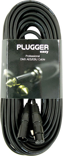 Plugger Cable XLR male - XLR female Μαύρο 20m (DK-PLG00028)