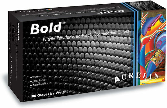 Aurelia Bold Гащеризони Нитрил Без прах в Черен цвят 100бр