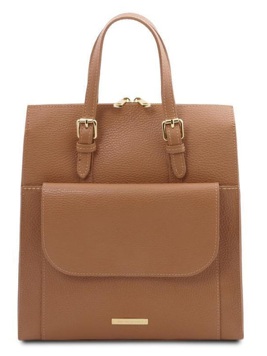Tuscany Leather Δερμάτινη Γυναικεία Τσάντα Πλάτ...