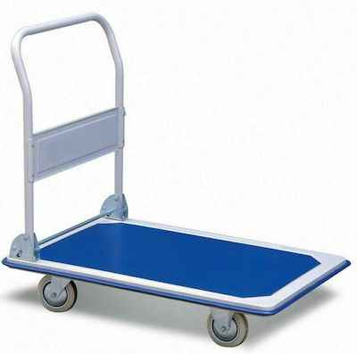 Transport Trolley Foldable for Weight Load up to 150kg Blue