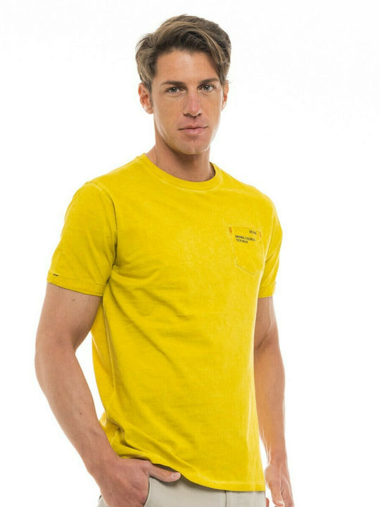 Splendid Ανδρικό T-shirt Κίτρινο Μονόχρωμο