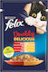 Purina Felix Doubly Delicious Nasses Katzenfutter für Katze in Beutel mit Rindfleisch und Geflügel 85gr A9-12480130