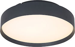 Eurolamp Modern Mount Metal Ceiling Light Built-in LED 60cm Black