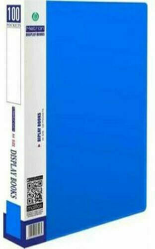Sunfull Clipboard Flexible with 100 plastic sleeves Slides for Paper A4 Blue Display Book 1pcs