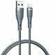 Remax RC-C006 Geflochten USB-A zu Lightning Kabel Silber 1m