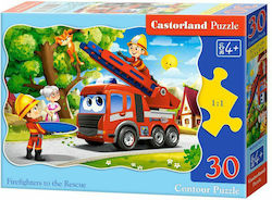 Kids Puzzle Firefighters to the Rescue for 4++ Years 30pcs Castorland