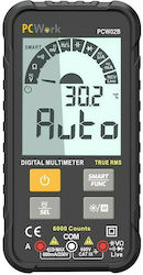 Pcwork PCW02B Digitales Multimeter Wahre Effektivwert mit AC / DC / Widerstand / Kapazität / Temperaturmessung Echte RMS Smart