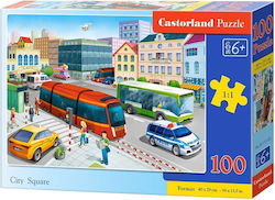 Kids Puzzle City Square for 6++ Years 100pcs Castorland