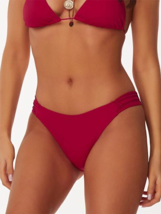 Rock Club Bikinihosen Slip Burgundisch