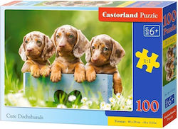 Παιδικό Puzzle Cute Dachshunds 100pcs για 6+ Ετών Castorland