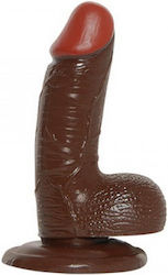 Toyz4lovers Real Rapture Water Sensations Realistic Dildo with Scrotum & Suction Cup Brown 13cm