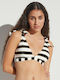 Gisela Bikini Triunghi cu umplutură Black/White