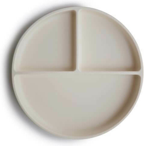 Mushie Παιδικό Πιάτο Φαγητού από Σιλικόνη Ivory