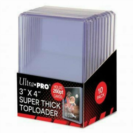 Ultra Pro Toploader Super Gros Dimensiune Standard 10 Bucăți 260pt Transparente