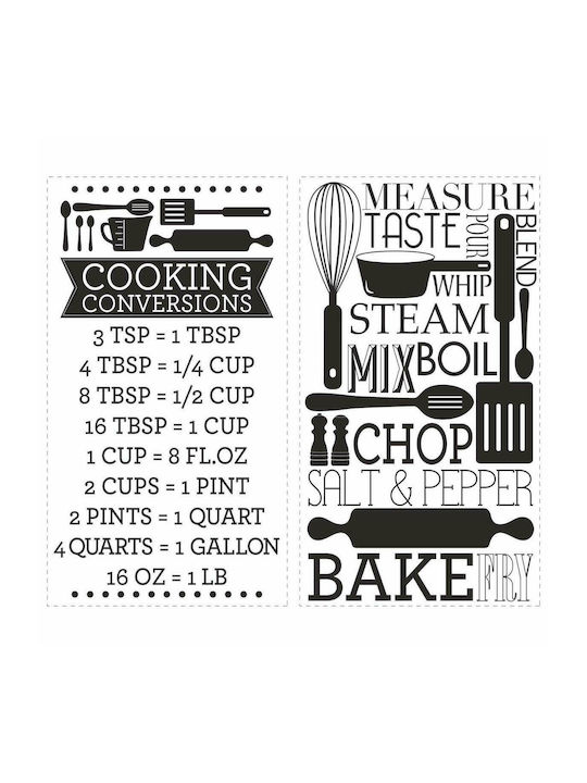 Autocolant Decorativ Perete Cooking Conversions 2buc RoomMates Decor