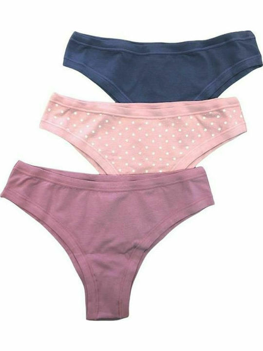 IDER Βαμβακερά Women's Brazil 3Pack Navy/Pink/L...