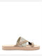 Paros Women's Flat Sandals in Brown Color