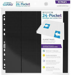 Ultimate Guard 24-Pocket Pages Black Side-Load Card Pages 12-Pocket Standard Size 10τμχ Black UGD010829