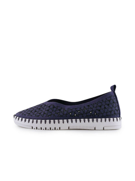 Love4shoes Damen Mokassins in Marineblau Farbe