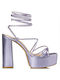 Mairiboo for Envie Platform Women's Sandals Purple with Chunky High Heel