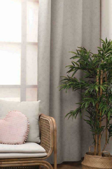 Palamaiki Vorhang mit Grommet Fonti Grey 140x260cm